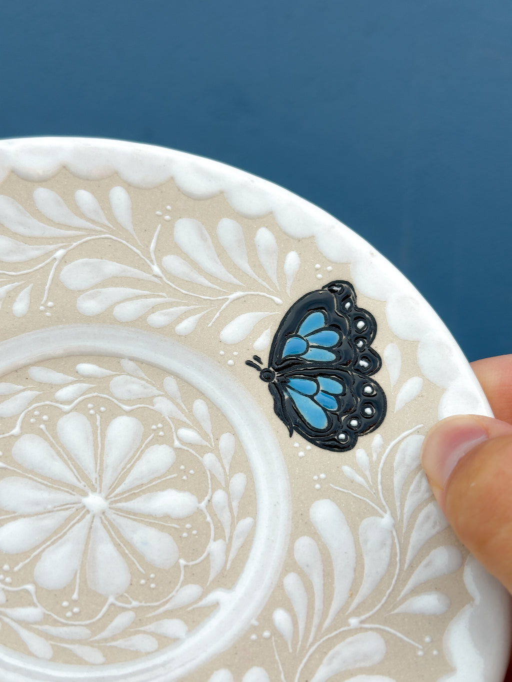 Plato Chico Mariposa Azul - PREVENTA (6 a 12 SEMANAS)