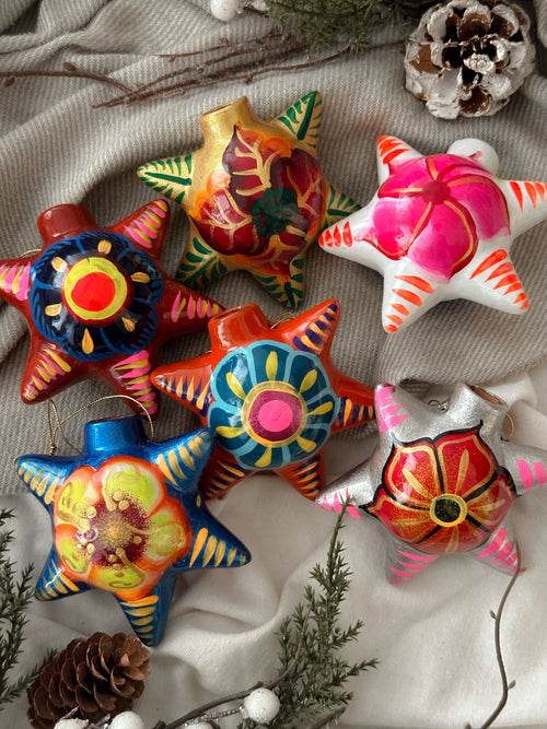 "Estrellas" Esferas de Navidad PREVENTA (ENVÍOS 5 DIC)