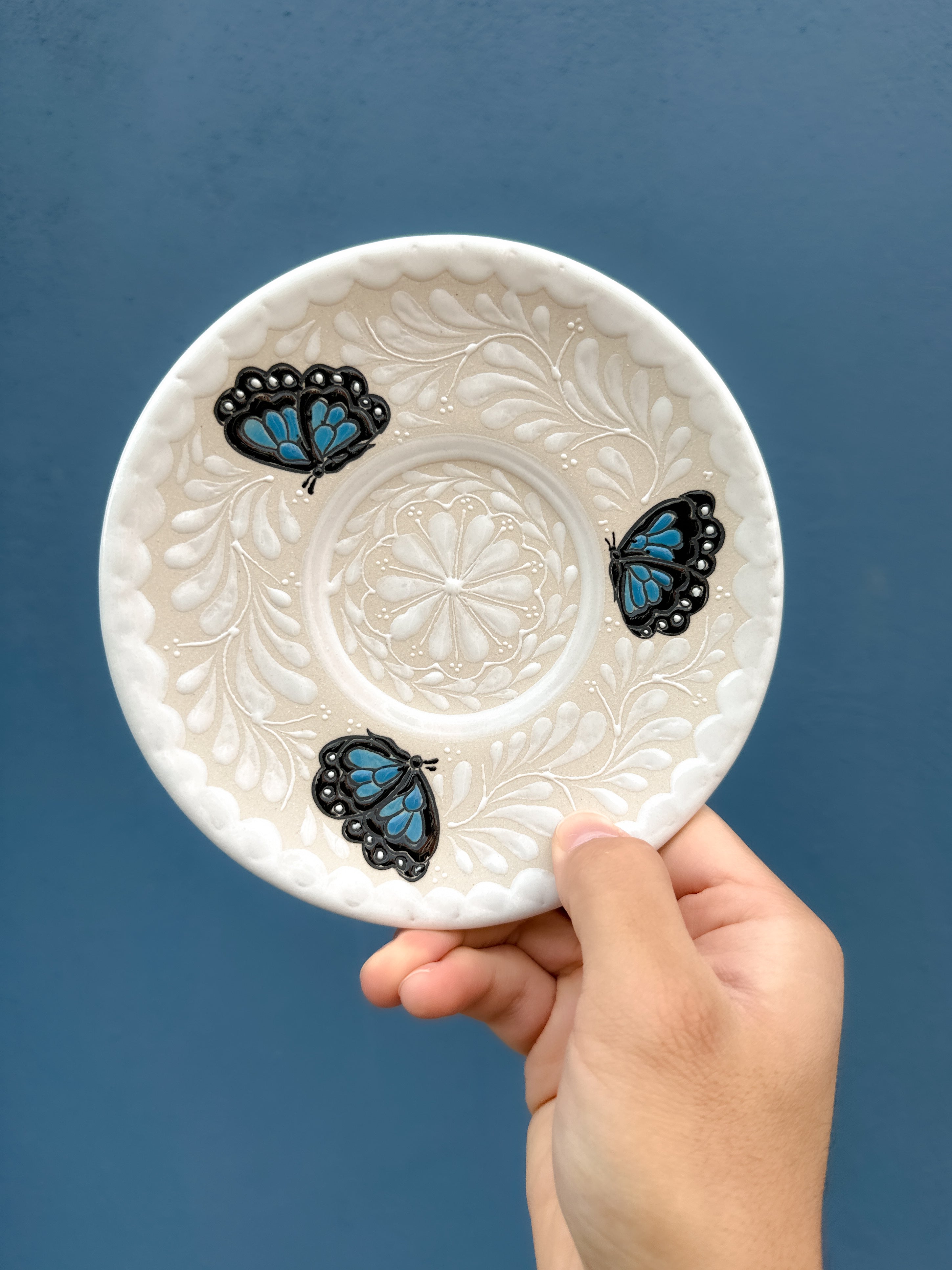 Plato Chico Mariposa Azul - PREVENTA (6 a 12 SEMANAS)