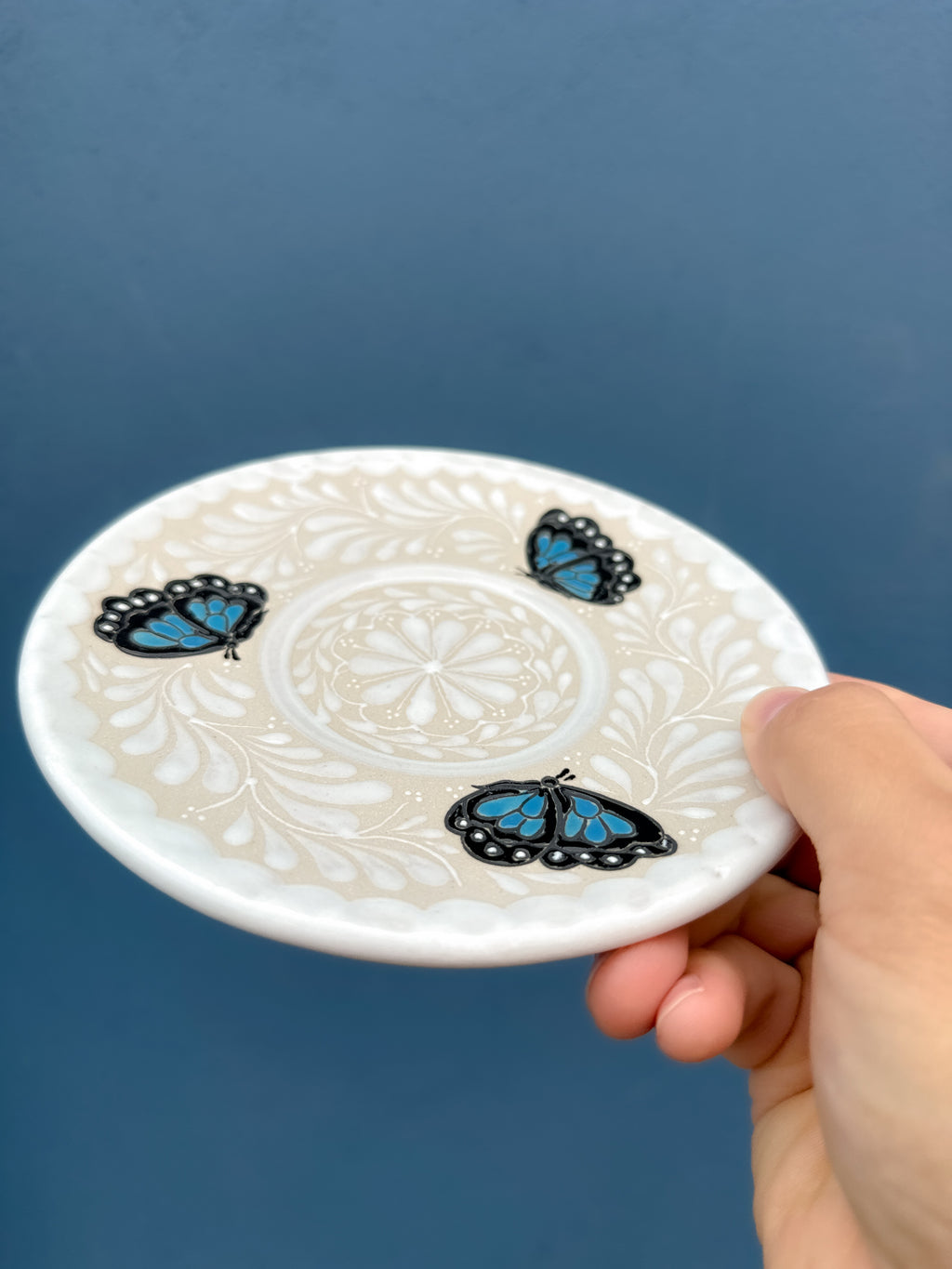 Plato Chico Mariposa Azul - PREVENTA (6 a 12 SEMANAS)