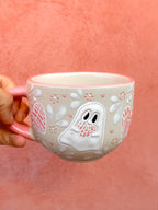 Juego de Taza con Plato Fantasmas y Conchas - PREVENTA (6 a 12 SEMANAS)