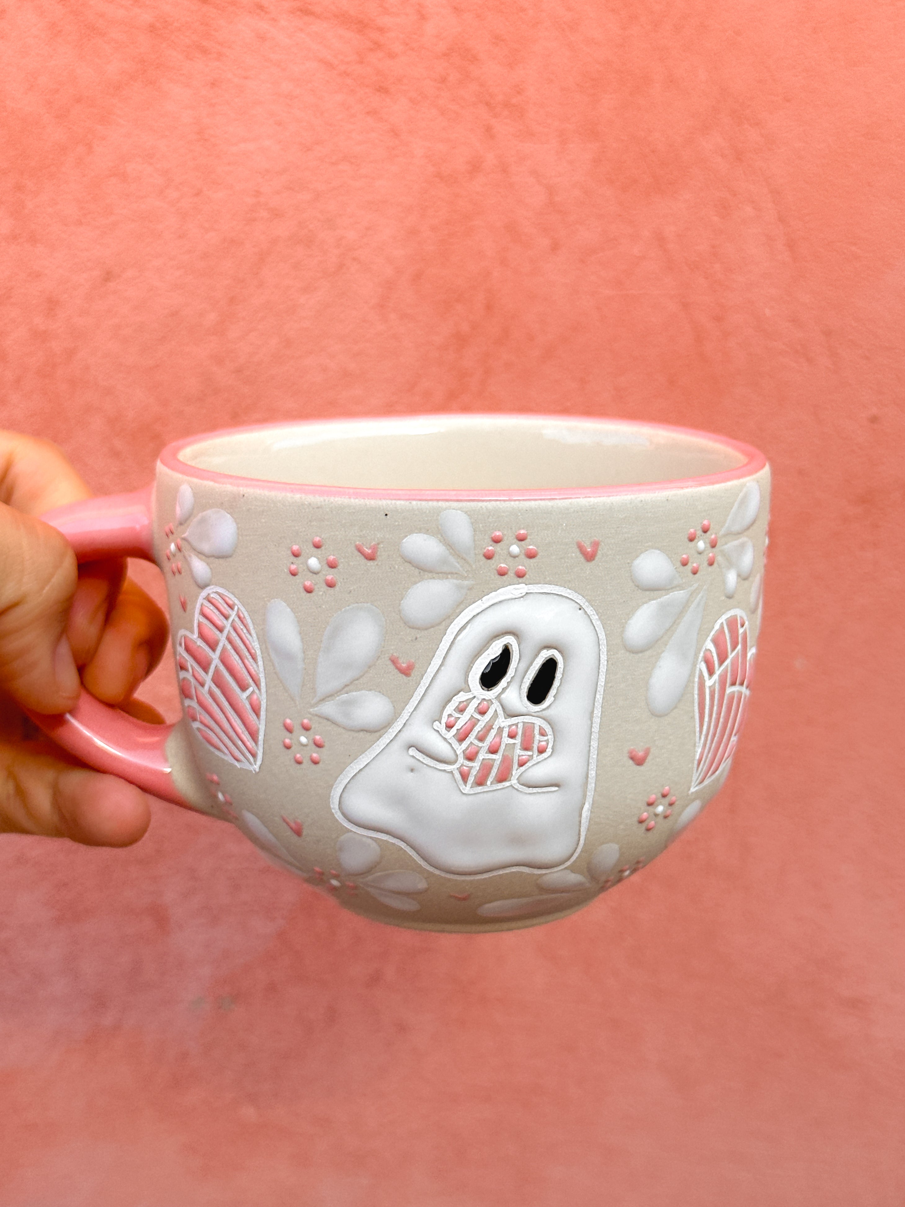 Juego de Taza con Plato Fantasmas y Conchas - PREVENTA (6 a 12 SEMANAS)