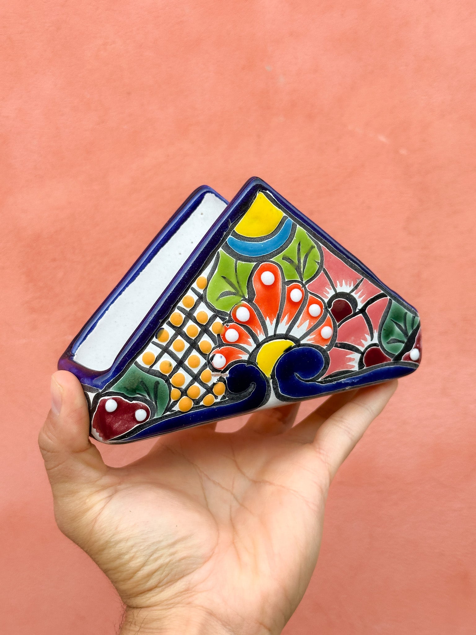 Servilletero de Talavera Mil Colores - PREVENTA (6 a 12 SEMANAS)