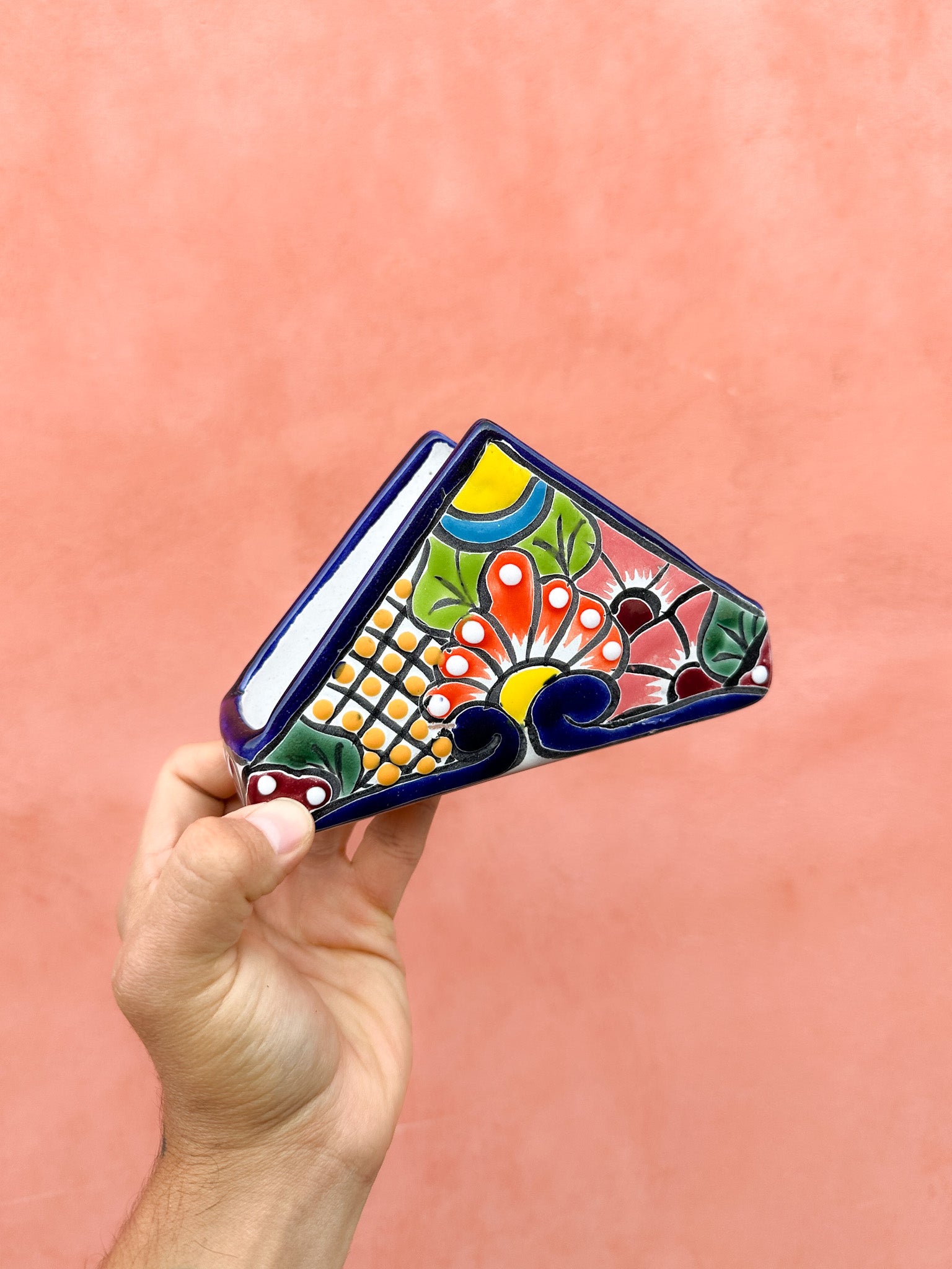 Servilletero de Talavera Mil Colores - PREVENTA (6 a 12 SEMANAS)