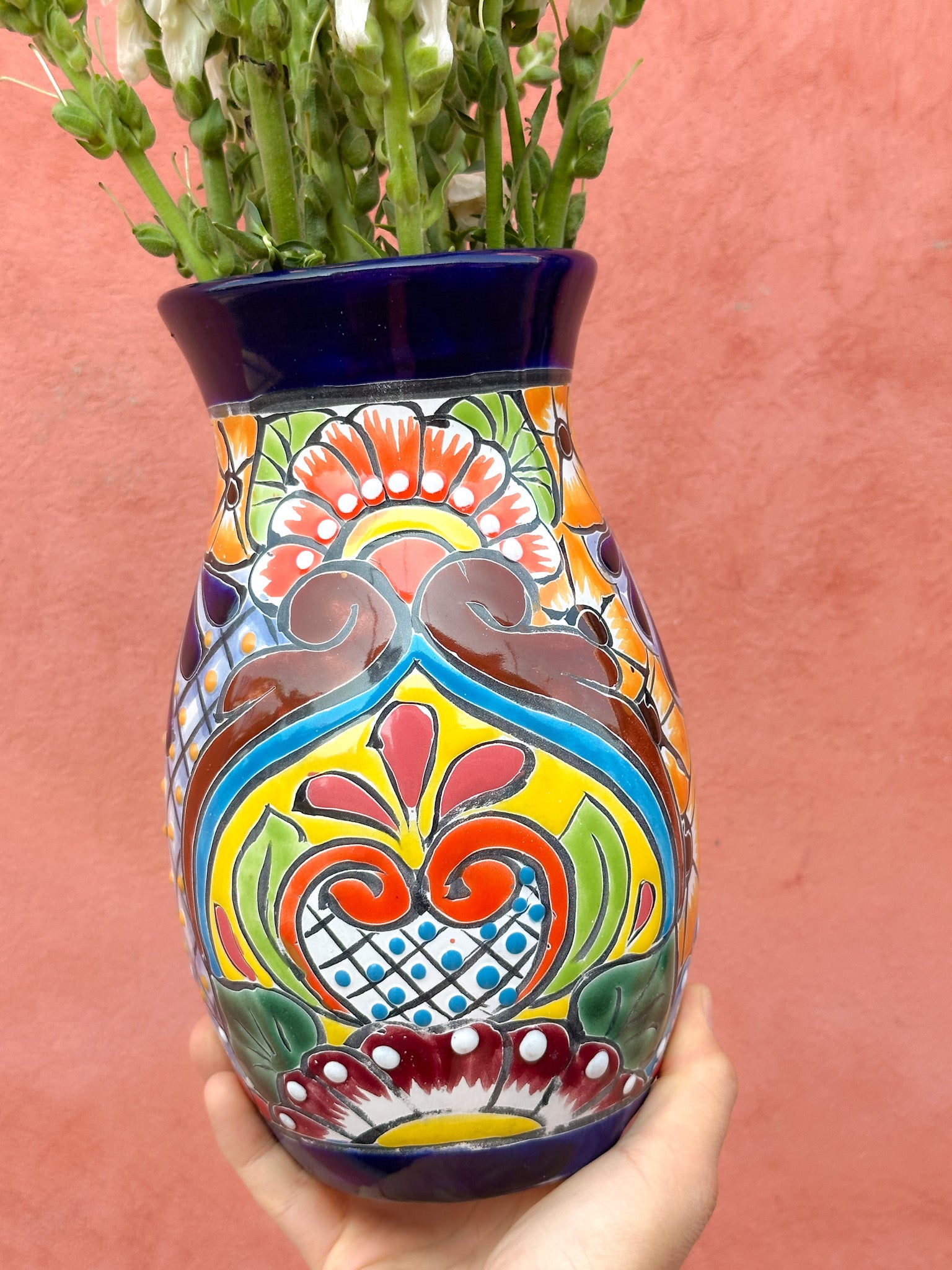 Florero de Talavera Mil Colores - PREVENTA (6 a 12 SEMANAS)
