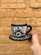Set de Plato y Taza de Talavera Negra - PREVENTA (6 a 12 SEMANAS)