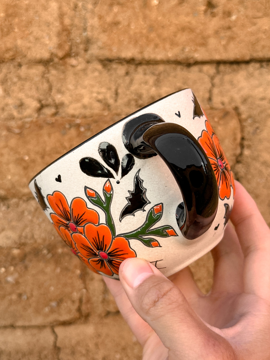 Juego de Taza con Plato Flores y Murciélagos - PREVENTA (6 a 12 SEMANAS)