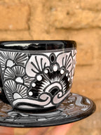 Set de Plato y Taza de Talavera Negra - PREVENTA (6 a 12 SEMANAS)