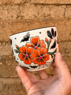 Juego de Taza con Plato Flores y Murciélagos - PREVENTA (6 a 12 SEMANAS)