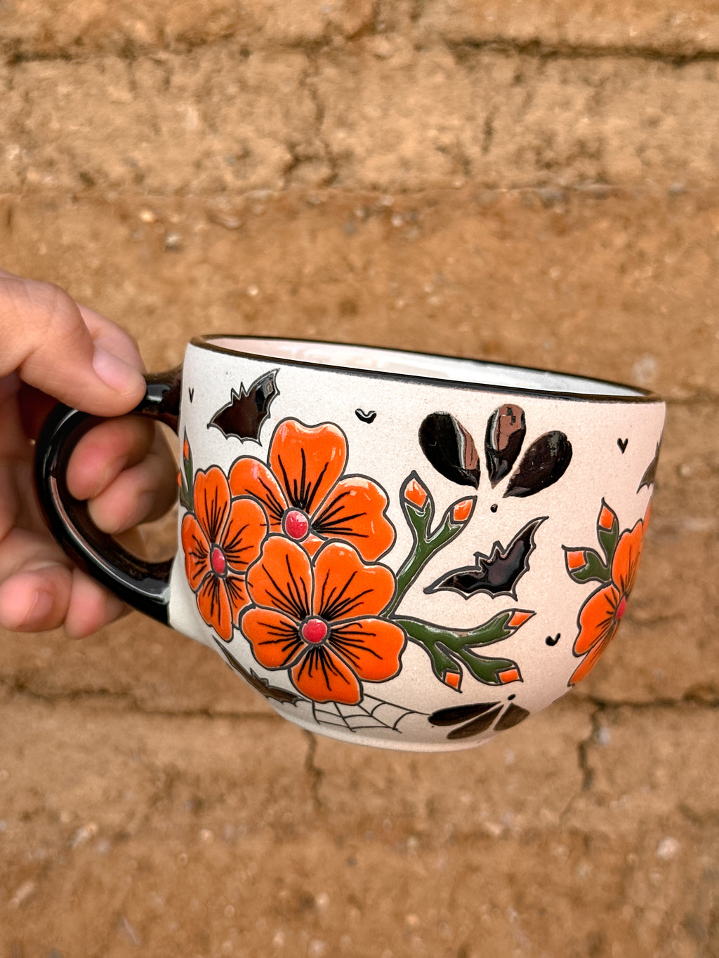 Juego de Taza con Plato Flores y Murciélagos - PREVENTA (6 a 12 SEMANAS)