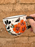 Juego de Taza con Plato Flores y Murciélagos - PREVENTA (6 a 12 SEMANAS)