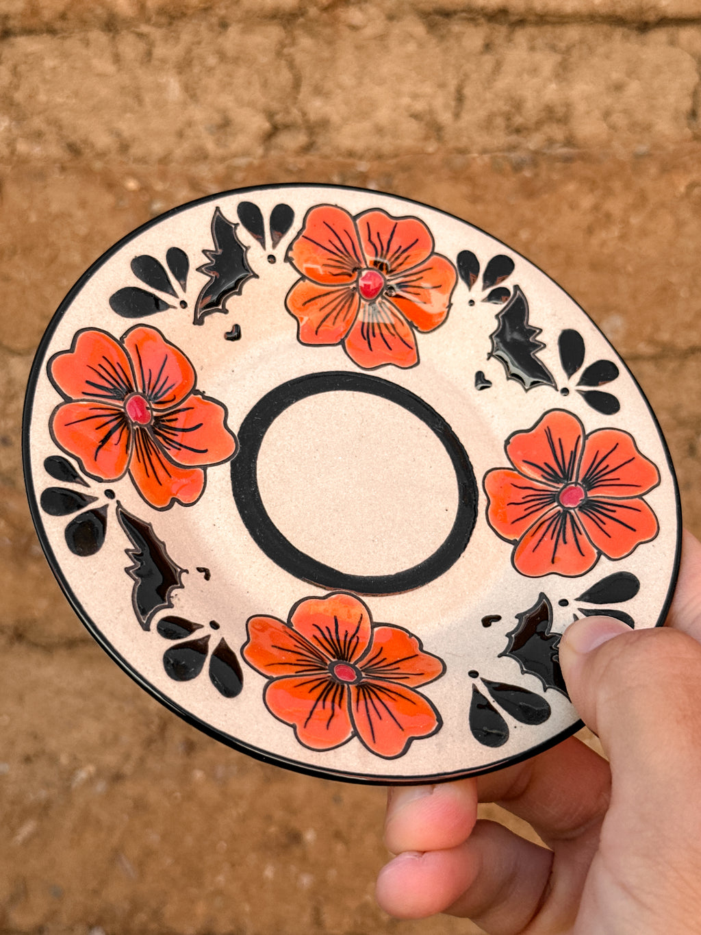 Juego de Taza con Plato Flores y Murciélagos - PREVENTA (6 a 12 SEMANAS)