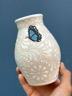 Florero Chico Mariposa Azul - PREVENTA (6 a 12 SEMANAS)