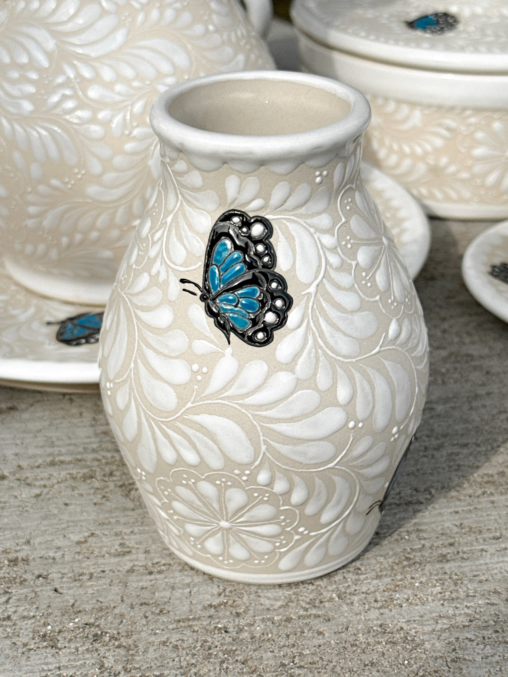 Florero Chico Mariposa Azul - PREVENTA (6 a 12 SEMANAS)