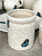 Vaso Multiusos Mariposa Azul - PREVENTA (6 a 12 SEMANAS)