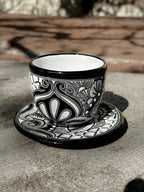 Set de Plato y Taza de Talavera Negra - PREVENTA (6 a 12 SEMANAS)