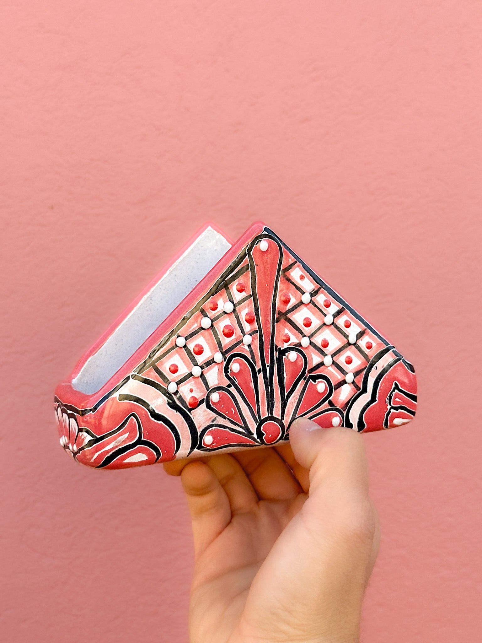 Servilletero de Talavera Rosa - PREVENTA (6 a 12 SEMANAS)