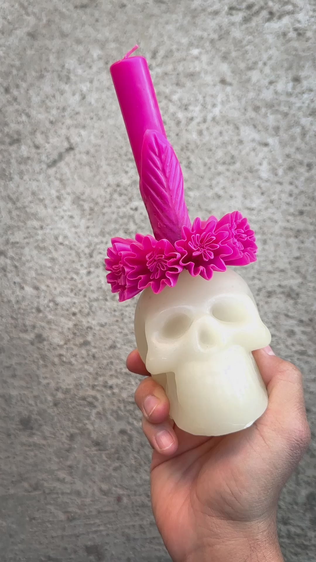 Vela de Cera de Abeja Catrina Floral